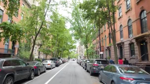 First Person Pov Walking Urban Street New York City Beautiful — Video