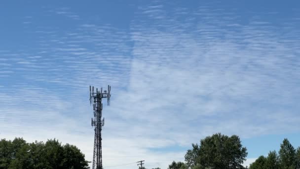 Sky Cloud Formation Chemtrail Cell Phone Tower 24P — Stockvideo
