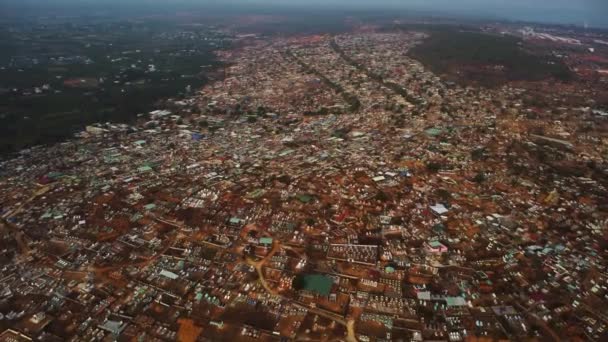 Aerial View Vietnam Asia Ultra Populated Suburban Area Crowded Tiny — Stock video