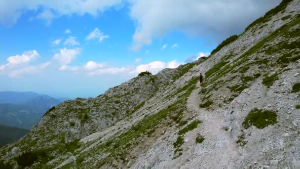 Aerial Video Shows Kamnik Savinja Alps Slovenia Captured One Highest — Vídeo de Stock