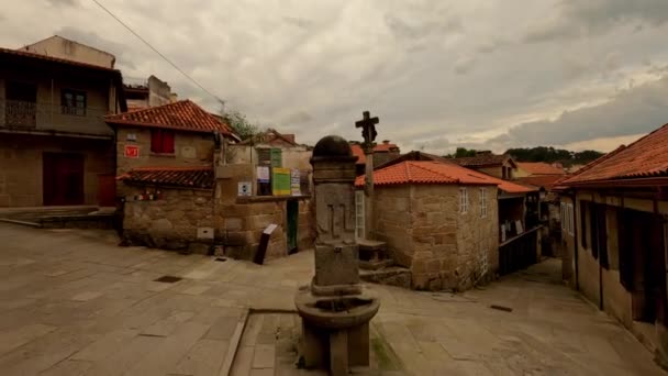 Ciekawe Malowniczym Miasteczku Turystycznym Combarro Pontevedra Hiszpania Przodu — Wideo stockowe