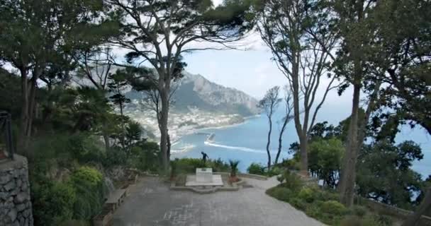 Beautiful View Capri Villa Lysis Sunny Morning Spring – Stock-video