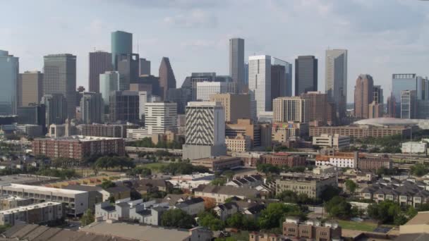 Establishing Shot Downtown Houston Historic Third Ward Area — Vídeo de Stock