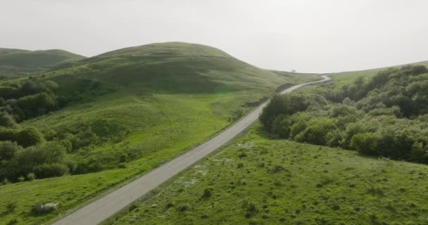 Aerial Dolly Shot Beautiful Peaceful Sunny Kojori Countryside — 비디오