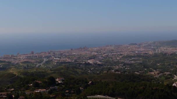 Hilltop View Mijas Landscape Spain — Stockvideo