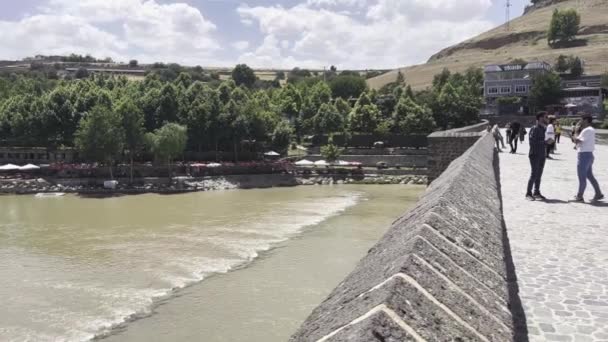Diyarbakir Turkey Cinematic Places Street View Dicle Bridge — Αρχείο Βίντεο