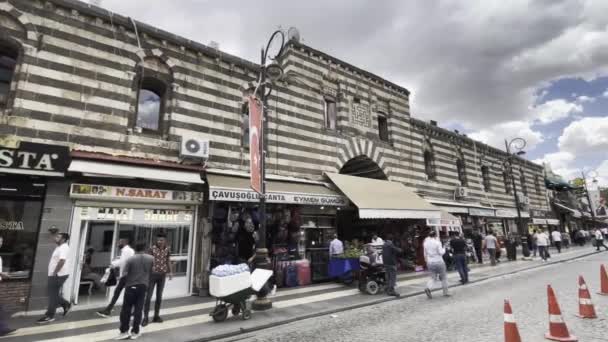 Diyarbakir Turquia Lugares Cinemáticos Street View Street Walking Street View — Vídeo de Stock