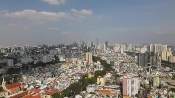 Chi Minh City Vietnam Cityscape Skyline Aerial View Residential Neighborhood — Stockvideo