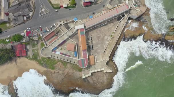 Breathtaking Aerial View Cape Coast Castle_2 — Vídeo de Stock