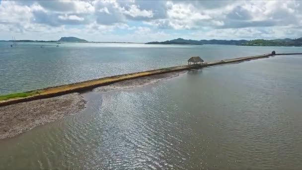 Aerial View Heeia Pond Kaneohe Oahu Calm Sunny Day — Stockvideo