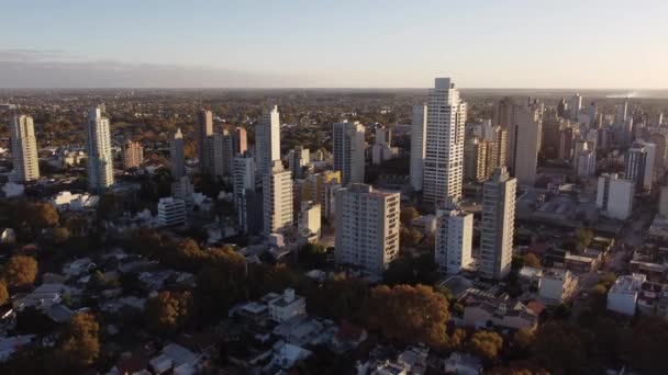 Drone Flight Lomas Zamora Area Sunset Buenos Aires Province Argentina — Vídeos de Stock