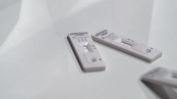 Three Covid Antigen Rapid Tests Two Positive One Negative — Video