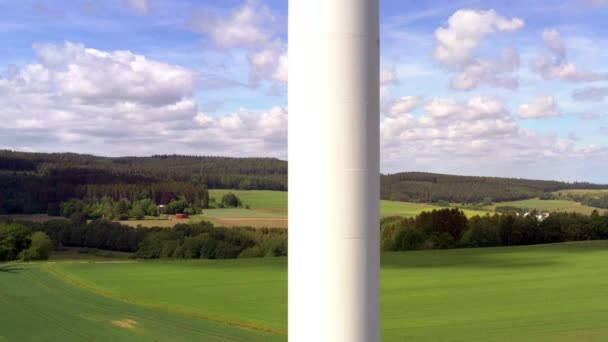 Large Wind Farm Trier Germany Many Wind Turbines — Stockvideo