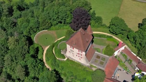 Pequeno Castelo Liebegg Cantão Aargau Perto Grnichen Suíça Partir Por — Vídeo de Stock