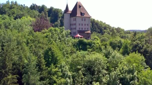 Het Kleine Kasteel Liebegg Het Kanton Aargau Bij Grnichen Zwitserland — Stockvideo