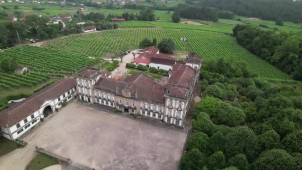 Belo Palácio Brejoeira Campo Mono Portugal — Vídeo de Stock