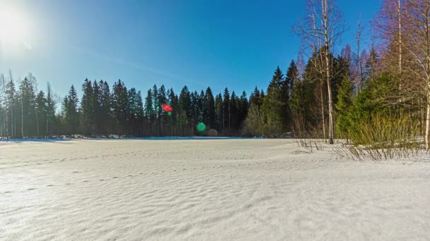 Low Angle Shot Sun Movement Timelapse Throughout Day White Tranquil — Vídeo de Stock