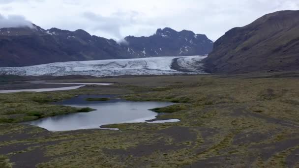 Glacier Lac Islande Drone — Video