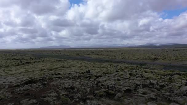 Lava Moss Road Iceland — Stockvideo