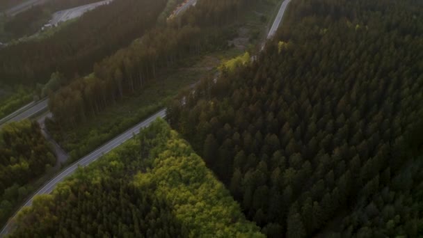 Aerial View Alpine Woodland Looking Circuit Spa Francorchamps Racetrack Sunrise — Wideo stockowe