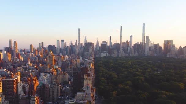 Sunset 5Th Avenue Manhattan Central Park — 图库视频影像