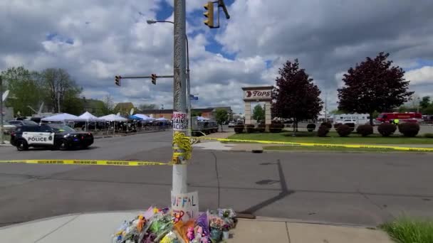 Buffalo United States Mass Race Shooting Site Buffalo Usa Been — Wideo stockowe