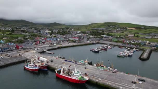 Dingle Harbour County Kerry Ireland Drone Aerial View — Vídeo de stock