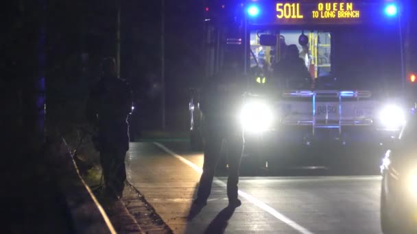 Poliția Din Toronto Punctul Control Drumul Lângă Scena Crimei Din — Videoclip de stoc