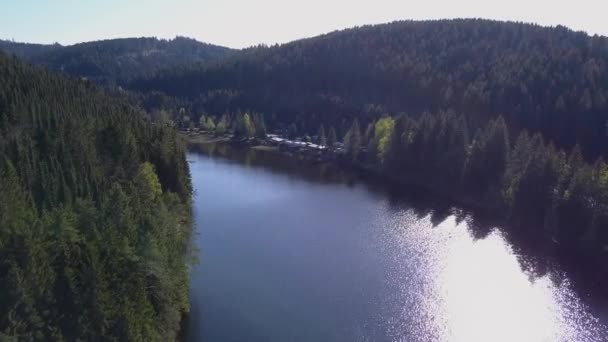Picturesque Aerial View Okerstausee Lake Germany Harz — ストック動画