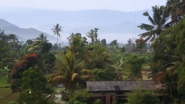 View Rural Villages Landscape Sukabumi West Java Indonesia — Stock video