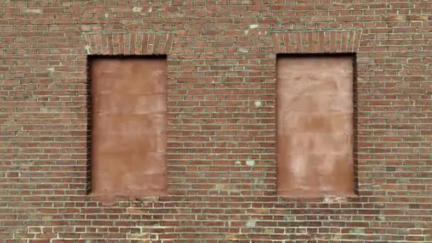 Aerial Detail View House Brick Walls — Vídeos de Stock