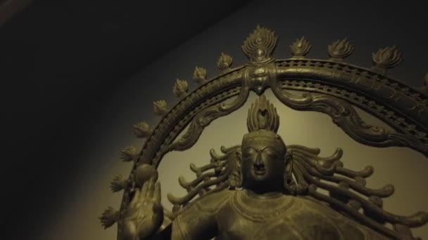 Indian Dancing God Nataraj Statue Chtrpati Shivaji Maharaj Vastu Sngrahlay — Vídeo de stock