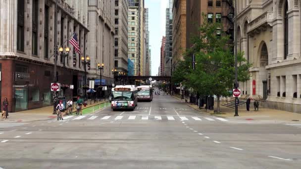 Urban City Street Timelapse Chicago Downtown — Vídeos de Stock