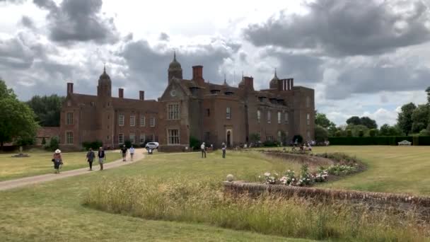 Melford Hall Stately Home Previous Owned Hyde Parker Family Now — Stock video