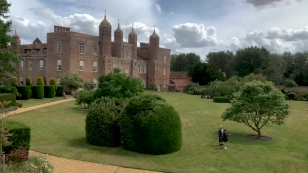 Melford Hall Stately Home Previous Owned Hyde Parker Family Now — Stock Video
