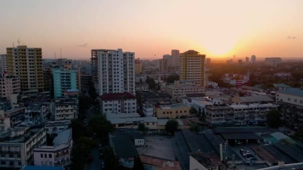 Dar Salaam Tanzania June 2022 Cityscape Dar Salaam Sunset Featuring — Wideo stockowe