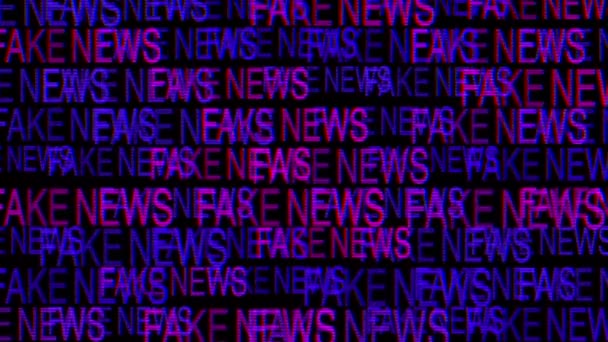 Fake News Kinetic Animated Text — Vídeos de Stock