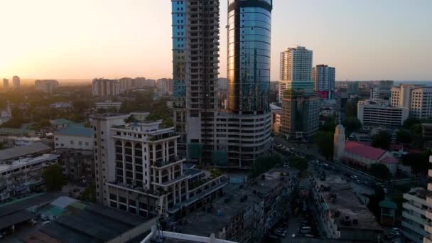 Dar Salaam Tanzania June 2022 Cityscape Dar Salaam Sunset Featuring — Vídeo de stock