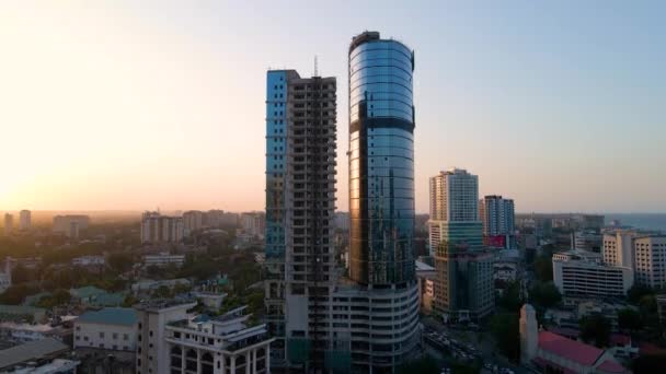 Dar Salaam Tanzania June 2022 Cityscape Dar Salaam Sunset Featuring — Wideo stockowe