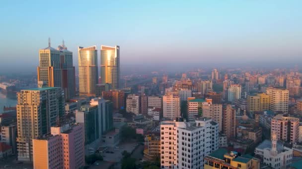 Dar Salaam Tanzania June 2022 Cityscape Dar Salaam Sunrise Featuring — Wideo stockowe