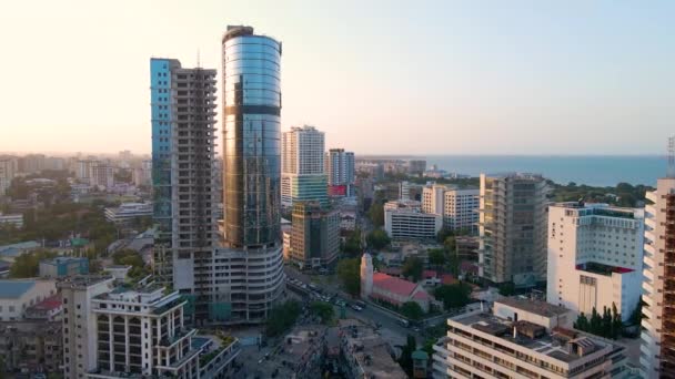 Dar Salaam Tanzania June 2022 Cityscape Dar Salaam Sunset Featuring — Stockvideo