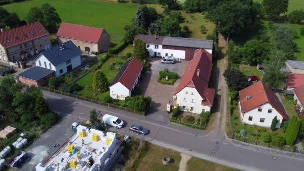 Vacaciones Campo Maravillosa Vista Aérea Panorámica Curva Vuelo Drone Metraje — Vídeos de Stock