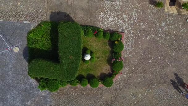 Small Accurate Garden Farm Gorgeous Aerial View Flight Bird Eye — Vídeo de Stock