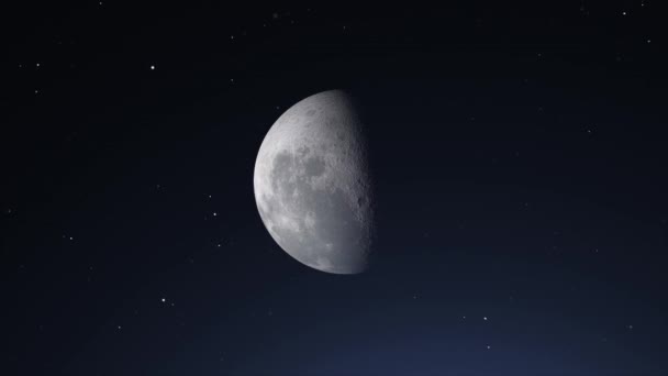 Moon Rotating Space — Vídeos de Stock