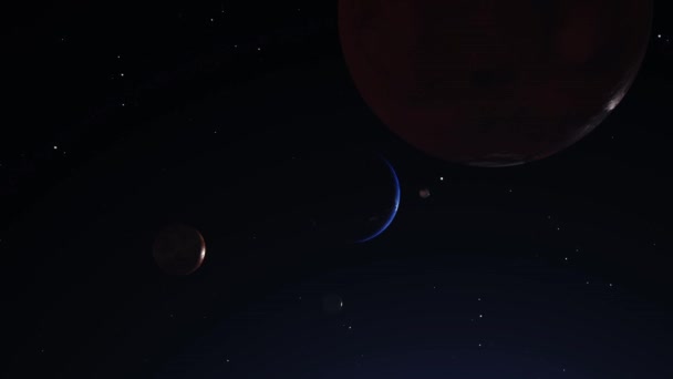 Solar System Four Planets Space — Stock Video