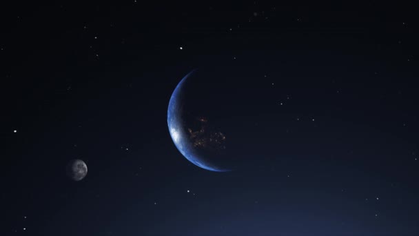 Earth Moon Great Space — Vídeo de stock