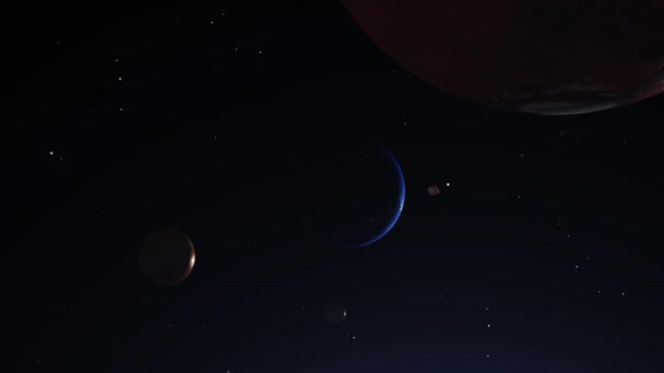 Zoom Earth Background Other Planets Spac — Vídeo de Stock