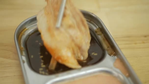 Tremper Porc Dans Sauce Cuisine Traditionnelle Coréenne — Video