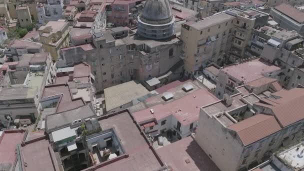 Aerial Footage Dome Sant Aspreno Crociferi Naples Italy — Stock videók