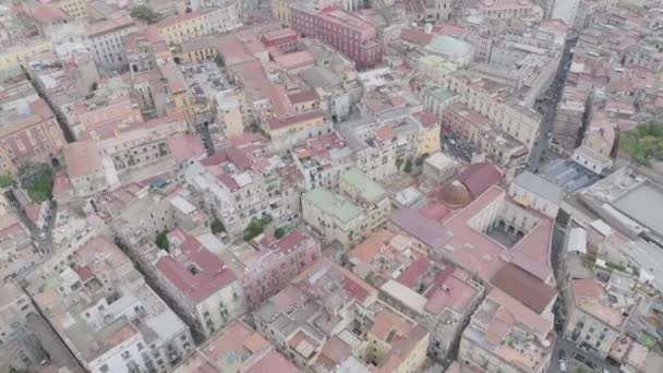 Aerial Flyover Downtown Naples Italy — Wideo stockowe